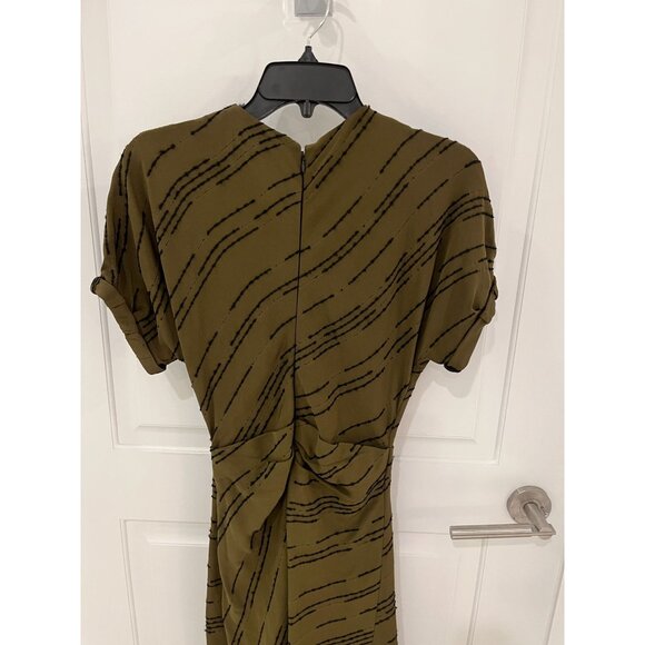 Proenza Schouler Vivienne Striped Asymmetric Dress in Green size 0 Maxi - Picture 13 of 16